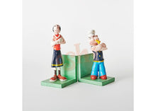 Load image into Gallery viewer, Popeye & Olive cast iron bookends cartoon