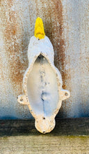 Load image into Gallery viewer, Cockatoo Hook White and Yellow - cast iron
