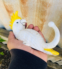 Load image into Gallery viewer, Cockatoo Hook White and Yellow - cast iron