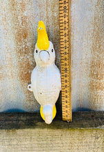 Load image into Gallery viewer, Cockatoo Hook White and Yellow - cast iron