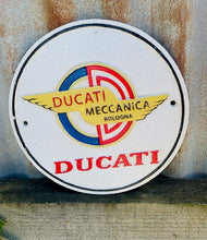 Load image into Gallery viewer, Ducati Meccanica heavy Cast Iron Plaque Sign
