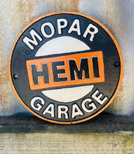 Load image into Gallery viewer, Mopar Hemi Garage Cast Iron Plaque - Chrysler valiant