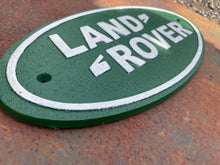 Load image into Gallery viewer, Landrover cast iron plaque sign badge
