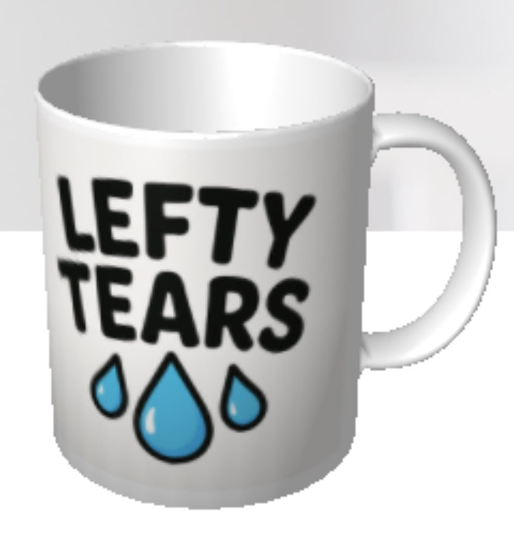 Lefty Tears mug - political statement Aussie humour