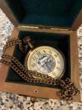 Load image into Gallery viewer, NED KELLY Pocket Watch - in wooden VELVET LINED case
