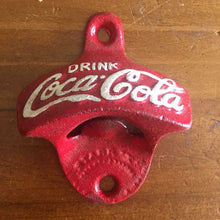 Load image into Gallery viewer, red Coca Cola Coke bottle opener - solid cast iron
