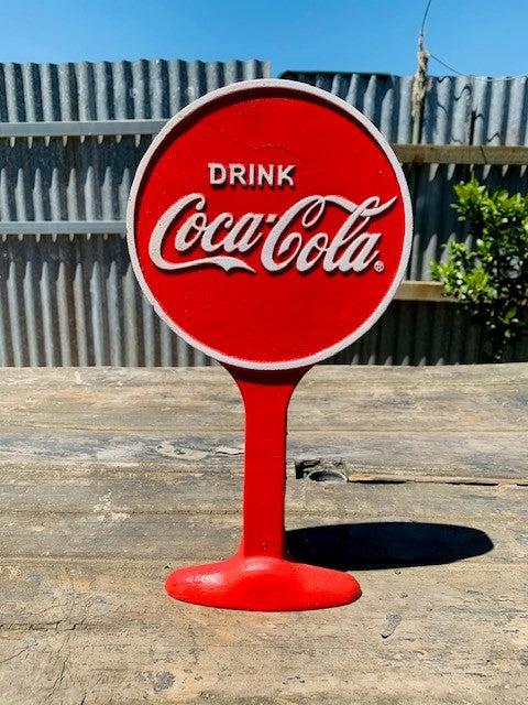 Coca Cola Door Stop - COKE - CAST IRON