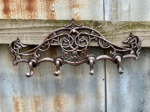 COAT HOOK -  cast iron - wall hanger - victorian style