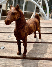 Load image into Gallery viewer, Horse statue figurine - rusty cast iron
