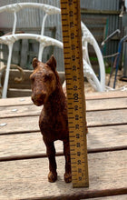 Load image into Gallery viewer, Horse statue figurine - rusty cast iron
