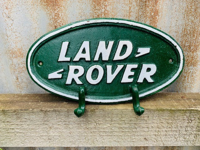 Land Rover Key Holder Cast Iron Plaque badge sign