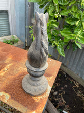 Load image into Gallery viewer, Horse bust Doorstop - Rook chess piece - cast iron door stop
