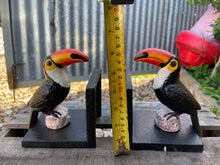 Load image into Gallery viewer, Guinness toucan bird Mancave brewery cast iron book ends
