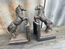 Load image into Gallery viewer, Horse Bookends - cast iron - sculpture
