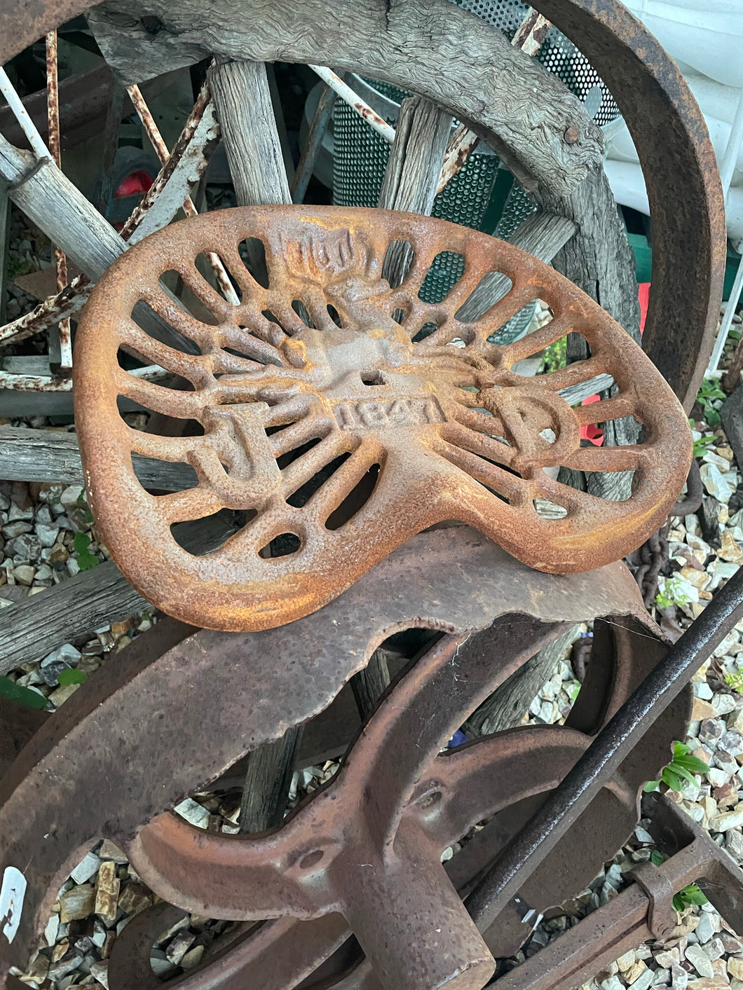 John Deere - Cast iron tractor seat