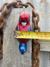 Load image into Gallery viewer, Crimson Rosella parrot cast iron coat hook
