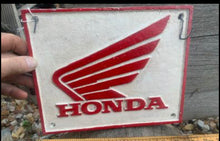 Load image into Gallery viewer, Honda Wings - heavy Cast iron Sign.
