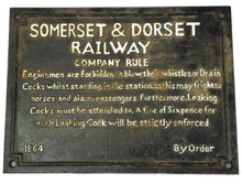 Load image into Gallery viewer, Somerset &amp; Dorset Railways sign 400 x 300mm
