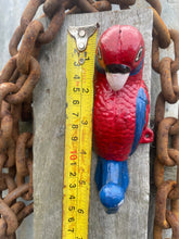 Load image into Gallery viewer, Crimson Rosella parrot cast iron coat hook
