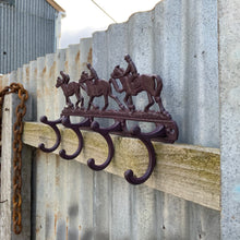 Load image into Gallery viewer, Horse racing hook cast iron
