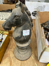 Load image into Gallery viewer, Horse bust Doorstop - Rook chess piece - cast iron door stop
